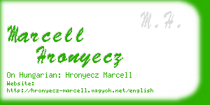 marcell hronyecz business card